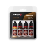 Vallejo 72385 - Farb-Set Leder, 4x 18 ml